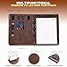 Leather Portfolio for Men and Women – Business Binder Portfolio, Professional Organizer for Men and Women, Christian Gifts, Laptop & iPad Case, Bible Notepad Holder (Brown)