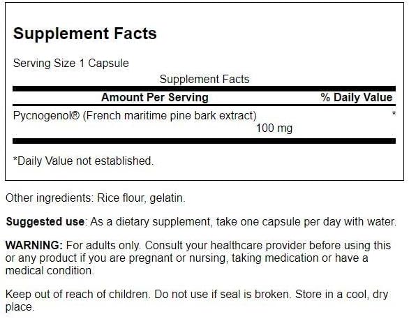 Miniatura 2 de Swanson Pycnogenol 100 miligramos 30 cápsulas paquete de 3