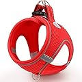 Joytale Step in Dog Harness,Soft Mesh Reflective Breathable Vest Harnesses,Easy Walk Harness with Safety Buckle for Small and Medium Dogs,M,Red