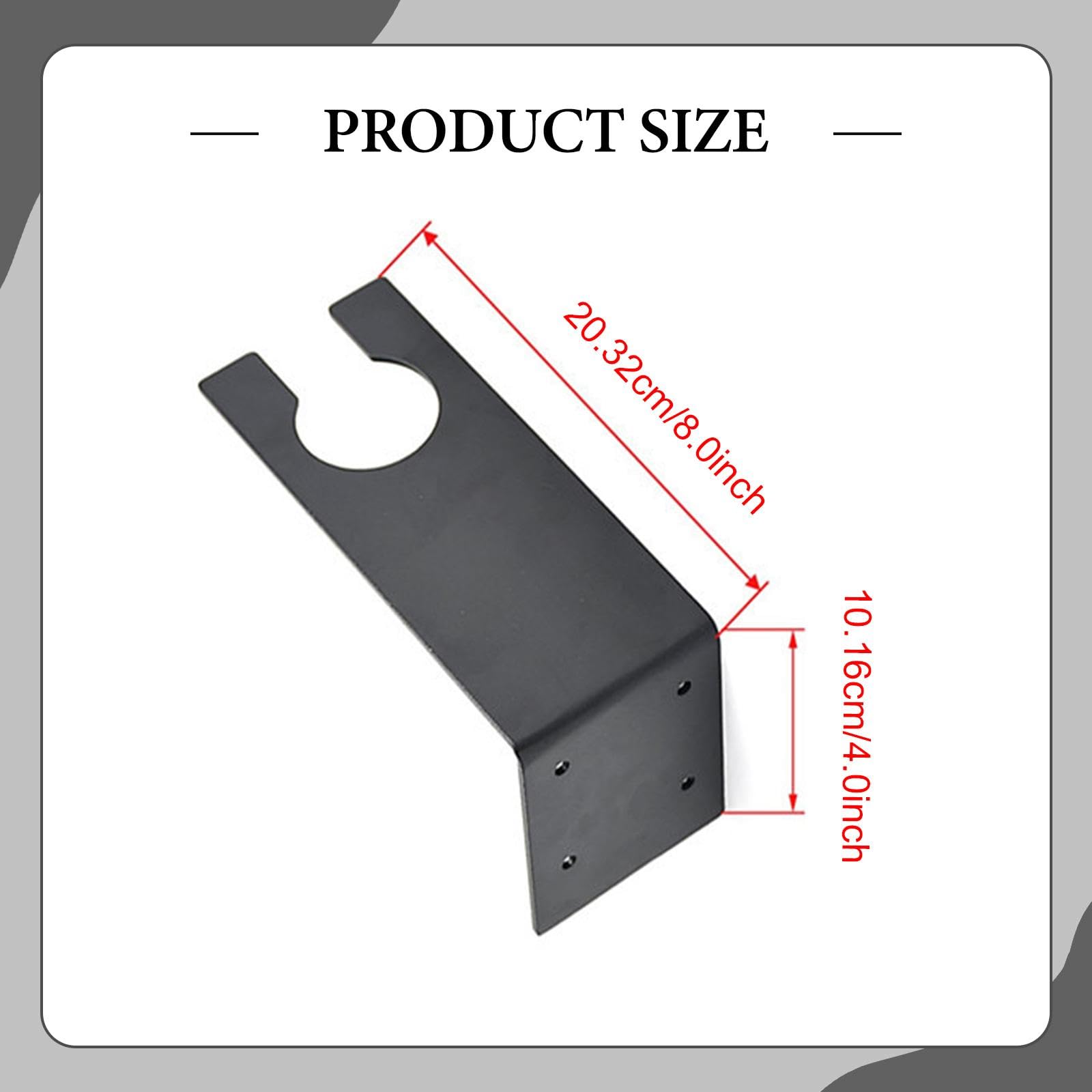 Soporte de pared para cortacésped eléctrico y herramientas, estante de organización de garaje de hierro resistente (8 x 4 pulgadas)