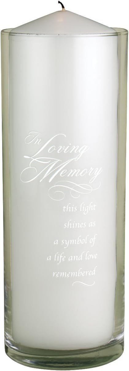 Hortense B. Hewitt in Loving Memory Glass Vase - This Light Shines as a Symbol of Life and Love Remembered, 9" x 3"