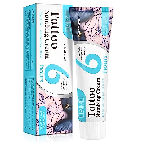 Tattoo Numbing Cream Cream Before Tattoo 6-8 Hours Maximum Strength Painless For Tattoos With Aloe Vera Vitamin E Lecithin