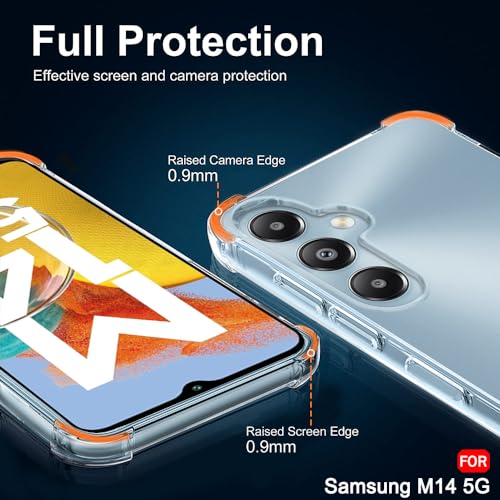 Image of TheGiftKart Transparent Crystal Clear Back Cover Case for Samsung Galaxy M14 5G | Shockproof Soft TPU Case | Cushioned Edges for Ultimate Protection Back Cover Case (TPU, Transparent)
