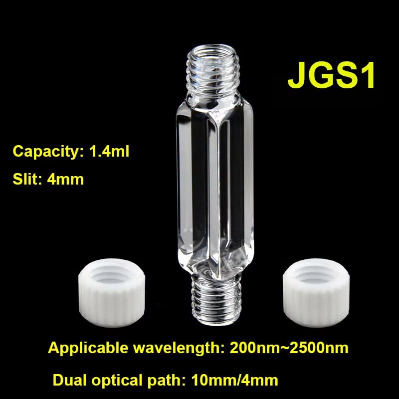 Quartz Micro Flow Cell Colorimetric Dish - 1.4ml Capacity, Four-Sided Transparent, Slit Type for U-V Applications