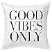 BlackMeow Good Vibes Only biała poszewka na poduszkę