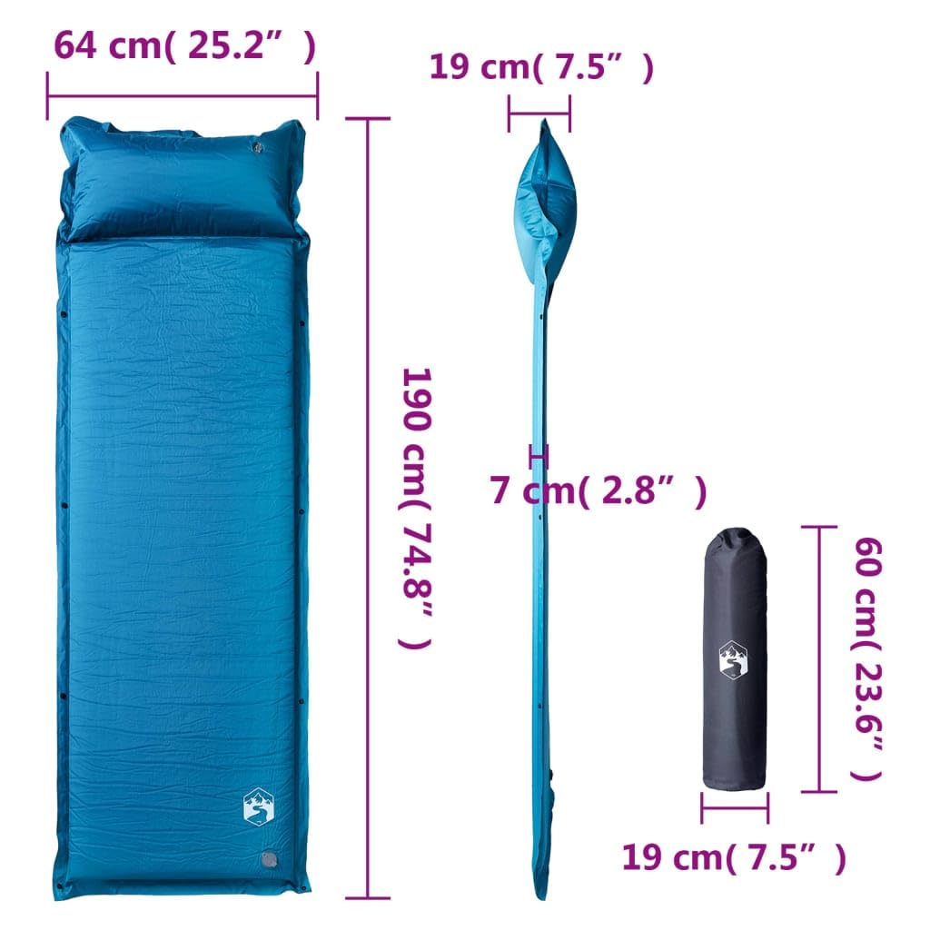 vidaXL mata samopompująca maty samopompujące materac samopompujący