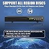 Blu-Ray Disc Player, HD 1080P Blue Ray Disc Player for TV, Play Region A/1 Blu-Ray Disc and All Region DVD Discs, DVD Player with HDMI/AV/Coaxial Output, USB Input, Built-in PAL NTSC (Zone 1 Blu-ray)