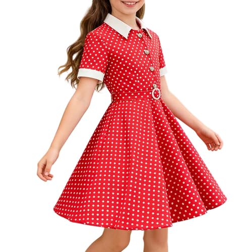 Vestido negro para niñas estilo costero sin tirantes con lunares elegantes