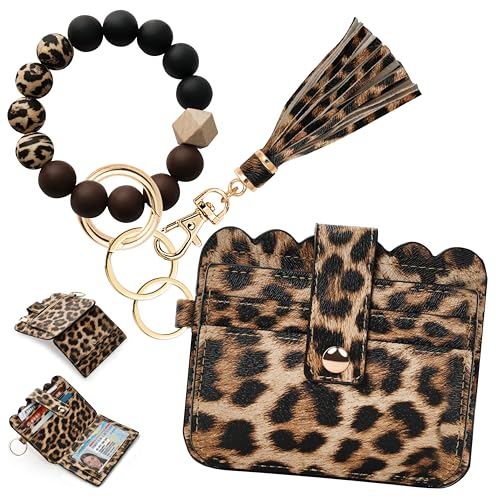 Image of Wristlet Wallet for Women with Keychain - RFID Card Holder Small Wallet Wristlet with Key Ring
