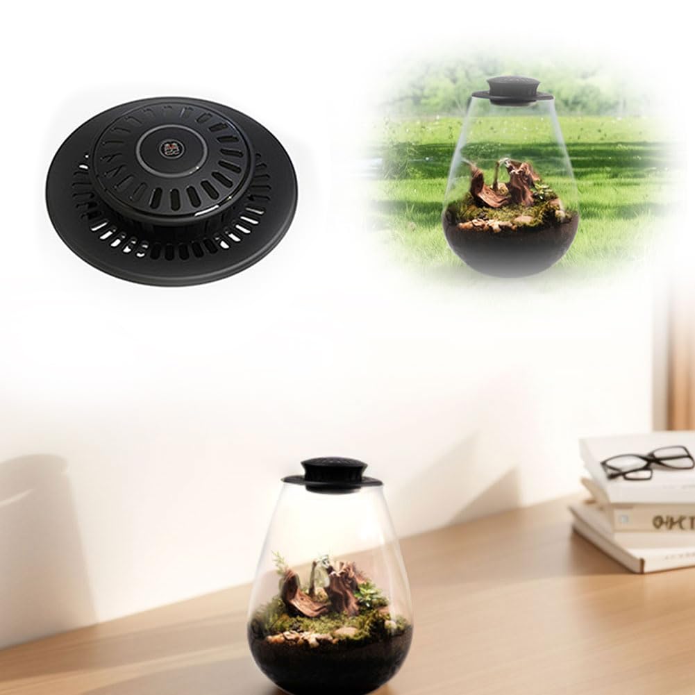 Fiorky LED Grow Light, Fern Moss Micro-Landscape Grow Light with Timer Micro Landscape Plant Growth Lamp 6500K Glass Terrarium Plant Growing Lamp for Indoor Plants Succulents Mini Bonsai