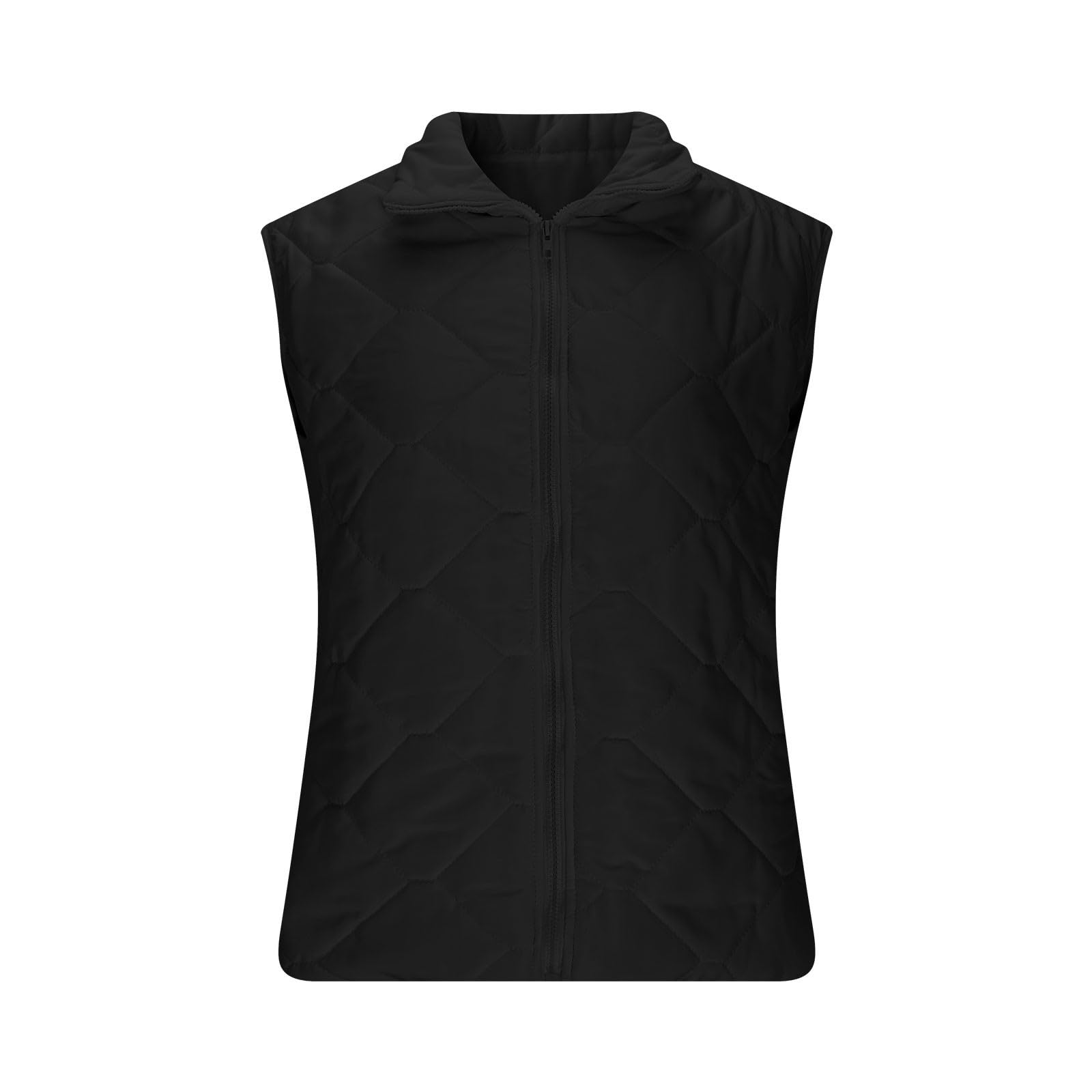 Gilet Femme Sans Manche Doublure Polaire Manteau Femme Hiver Chic Veste De Saison Avec Poche Zippé Doudoune Matelassé Sans Manches Blouson Couleur Unie Loisirs Manteaux Polaire Chaud 2025