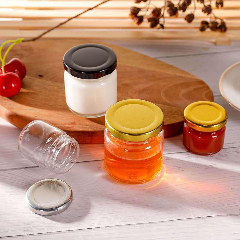 Image of SG Glass Jar Set, 130ML, Transparent, Pack of 4, for Honey, Jam, Spices, Sauces and Desserts