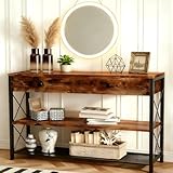 LOKOOY Credenza de Recibidor, Mesa de Entrada con Cajon y 3 Repisa, Estante Organizador de Recibidor Modernas, Credenzas...