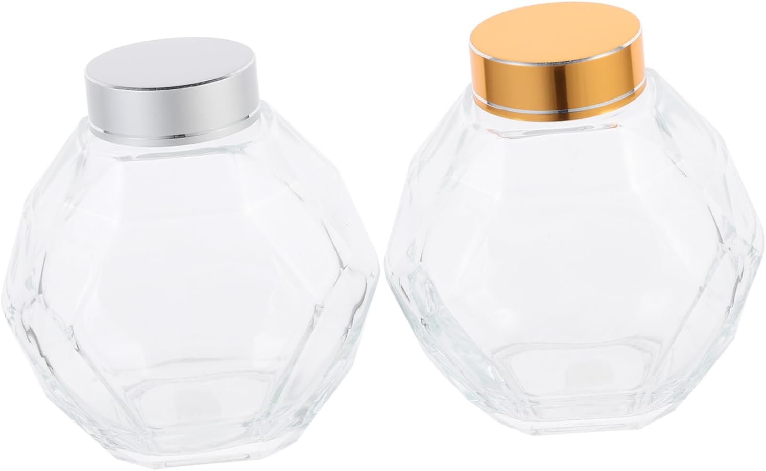 IMIKEYA 2pcs Honey Pot Dipper Jar Glass Honey Jars Home Kitchen Storage Container