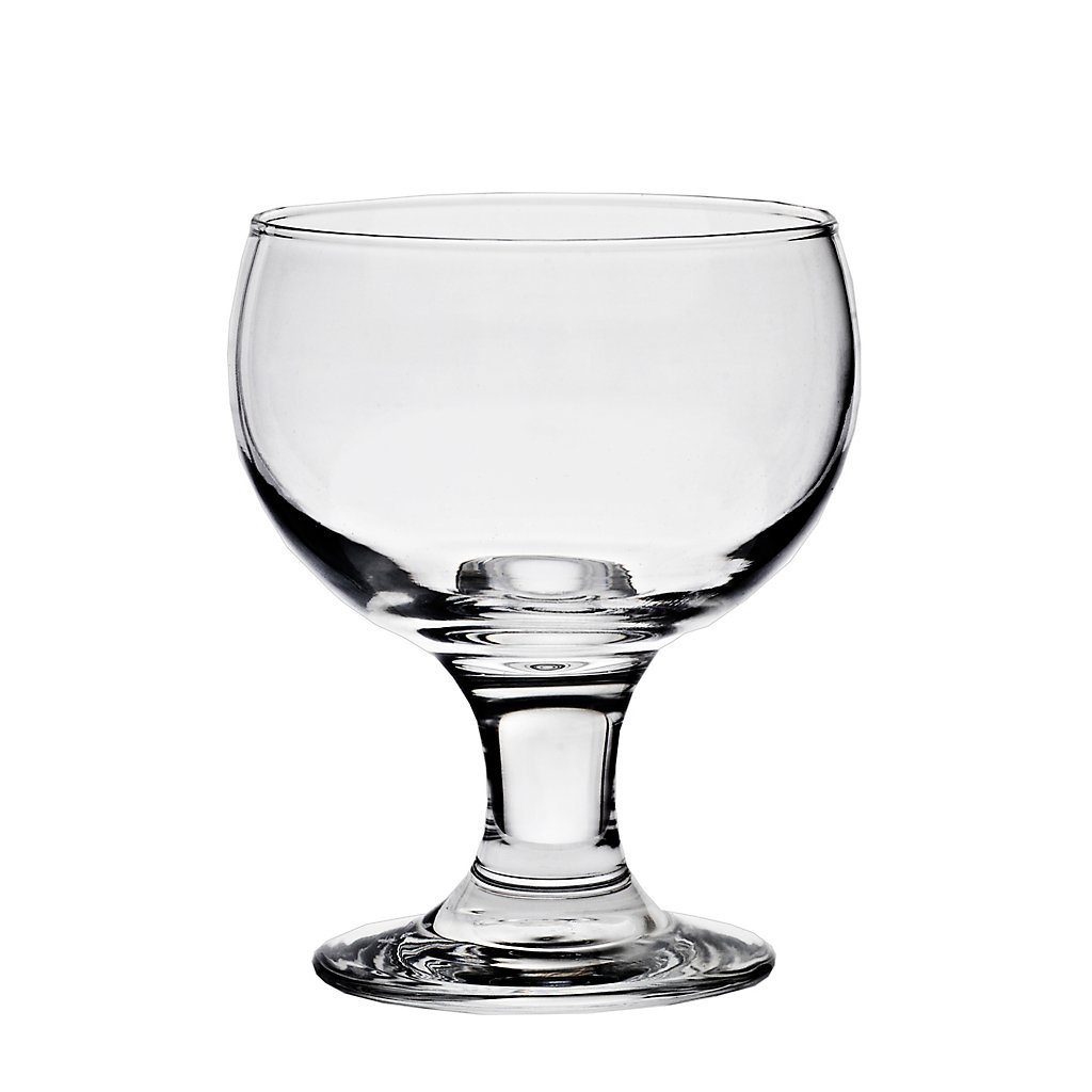 6 x Eisschale Set Dessertschale Eisbecher Glas Palm transparent 350ml Gelato Vero