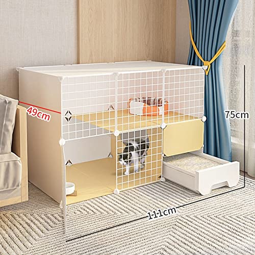 Cage pour 1 à 2 chats modulable pour résoudre le manque d'espace