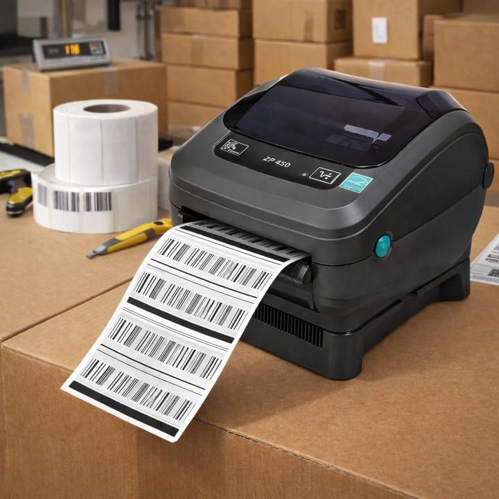Image of Zebra ZP450 Direct Thermal Barcode Label Printer for Shipping & E-Commerce, High-Speed 4x6 Label Printing, USB Connectivity, Easy Setup for FedEx UPS USPS, Compact Commercial Desktop Printer