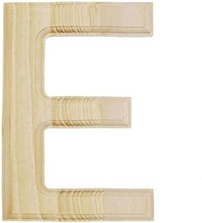 BestPysanky Unfinished Unpainted Wooden Letter E (6 Inches)