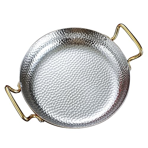 PEPLAYTAL Sartén Inoxidable con Doble Paella de Cocina Uso Diario Casa y Restaurantes y Práctico