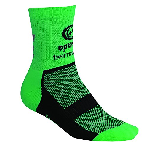 Optimum - Calzini invernali da ciclismo Nitebrite Hi-Viz, unisex, taglia 7-11, colore: Verde fluo