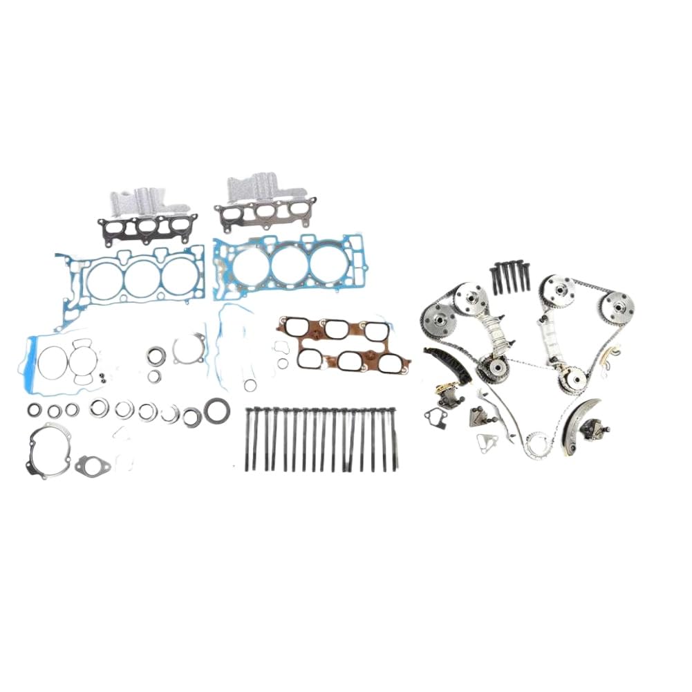 Kit catena di distribuzione bulloni guarnizione testa compatibile con GM 2009-2015 3,6 litri di ricambio per SINOCMP 12633452 12633451 12612841