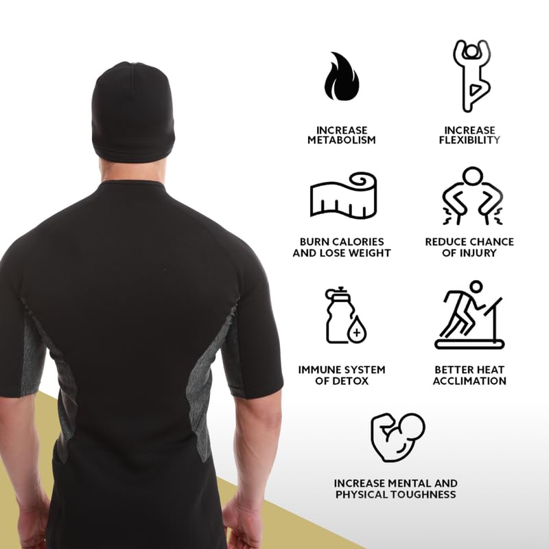 Kutting Weight - SweatTech - Tuta da sauna in neoprene con cappuccio per palestra o casa, supporta il metabolismo e riduce le lesioni