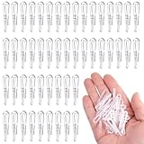 170Pcs Clear Plastic U Shape Alligator Clips,Plastic Alligator Clips with Teeth Garment Shirt Folding Clip Shirt Fixing Packing Clip U Shape Plastics Clothespins for Fabric Ties Socks Pants Shirts