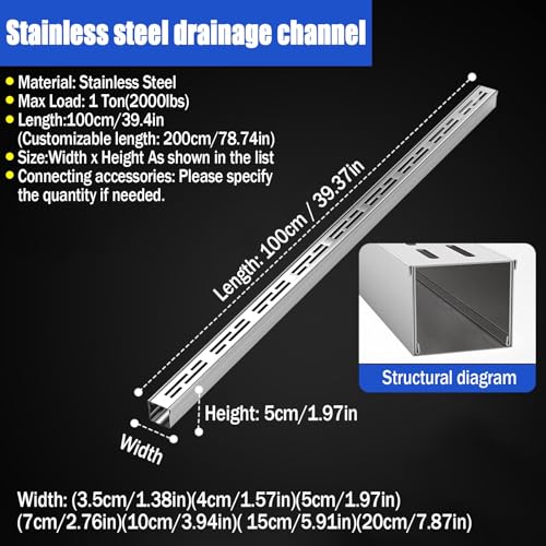 Drenaje lineal de acero inoxidable premium para canalización exterior 3
