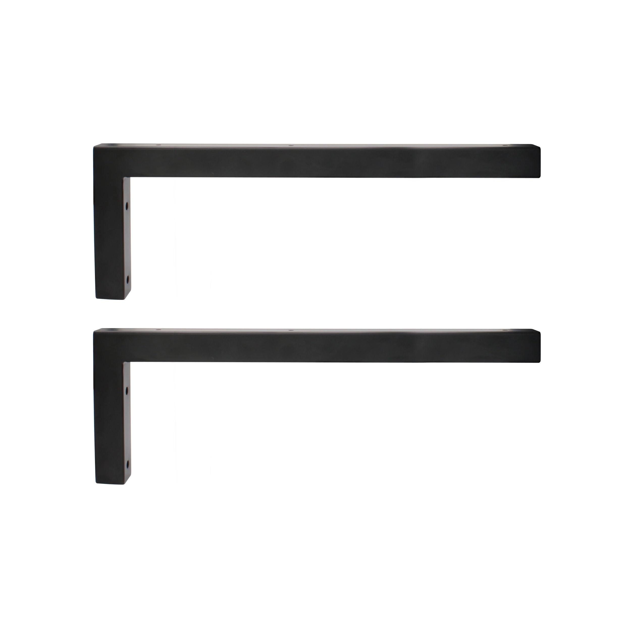 2 x konsola ścienna WINKEL Natural Goods Berlin | designerski uchwyt pod umywalkę | stabilny uchwyt do regału, umywalki do montażu na ścianie (450 mm, czarny)