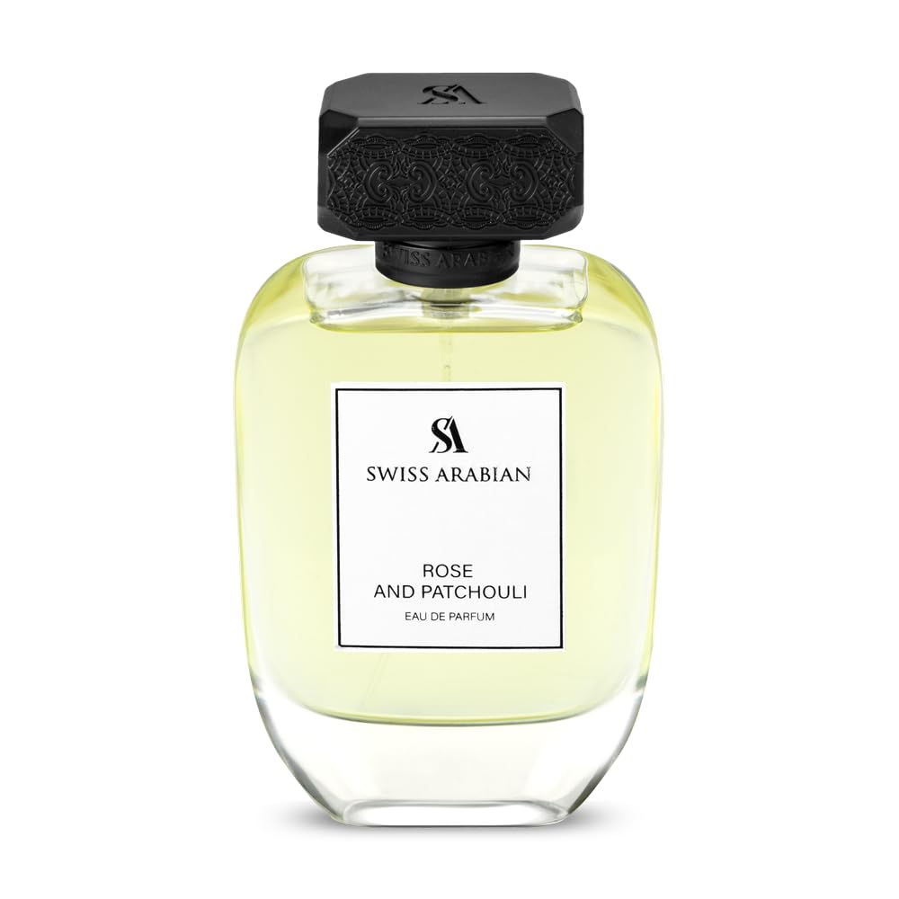 Swiss ArabianRose and Patchouli for Women - Women's Perfume - White floral, Musk, Citrus Fragrance with Bergamot, Rose, and Sandalwood - 3.4 oz