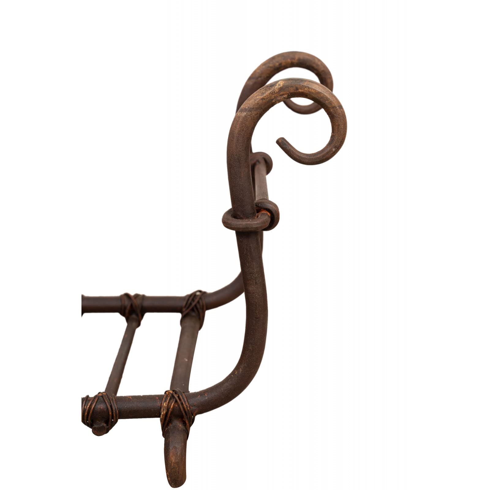 Biscottini Cesto porta legna da interno in ferro 60x30,5x36 cm | Porta legna per interni forgiato a mano | Portalegna da esterno e interno