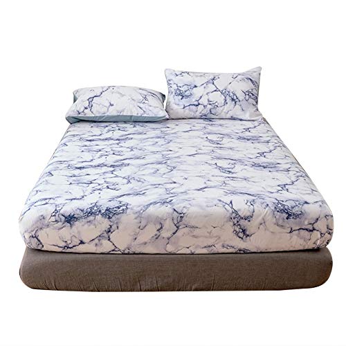 Lençol Justo Capa de Cama Colchão de Mármore Capa de Colchão Capa Protetora Lençol Capa de Proteção