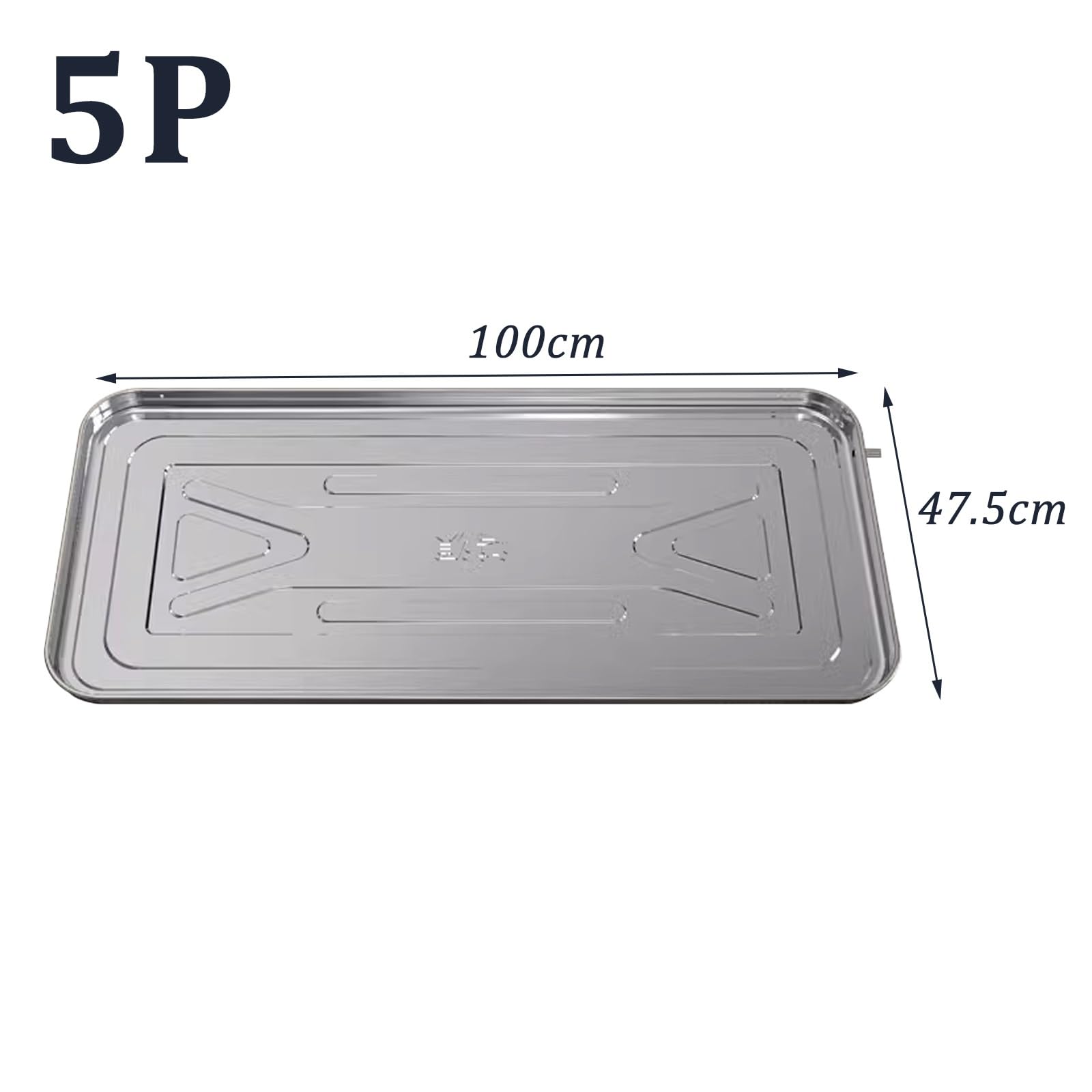Bandeja Aire Acondicionado, WAGLI, Acero Inoxidable, Plateado, Tray, 100 * 47.5 * 3cm, 2.6 kg, Kit de Montaje Incluido