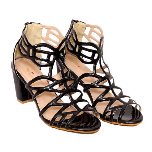 Women's Black Stylish Sandals for Girls Size 10 : Amazon.in: Shoes u0026  Handbags