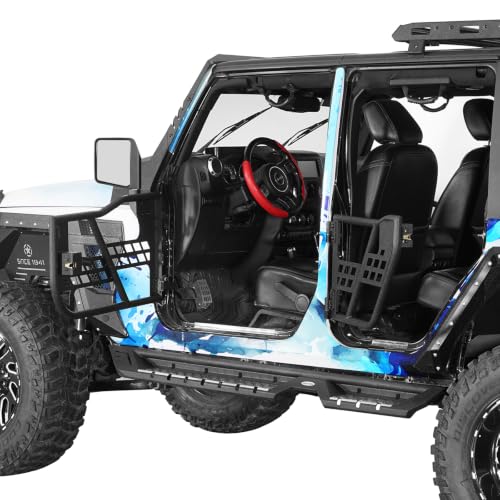 Image of Hooke Road for Jeep JK Trail Doors Offroad Steel Tube Doors Compatible with 2007-2018 Jeep Wrangler JK Unlimited 4-Door Sahara Rubicon Sport