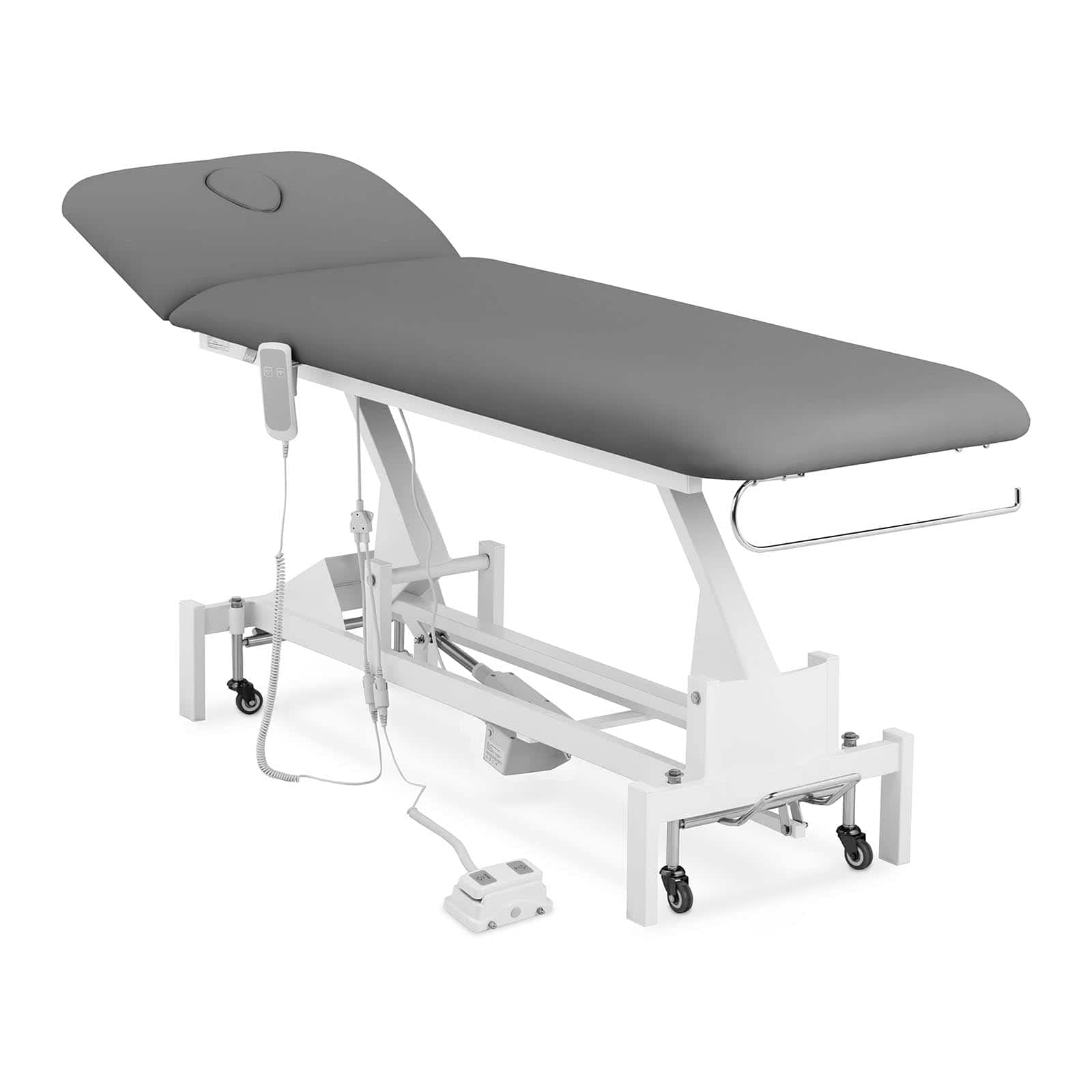 Physa - Lettino cosmetico elettrico Lille 1 motore, 100 W, 207 x 68 x 53-92 cm, 200 kg, telecomando grigio, per il trattamento, per la terapia, per il massaggio