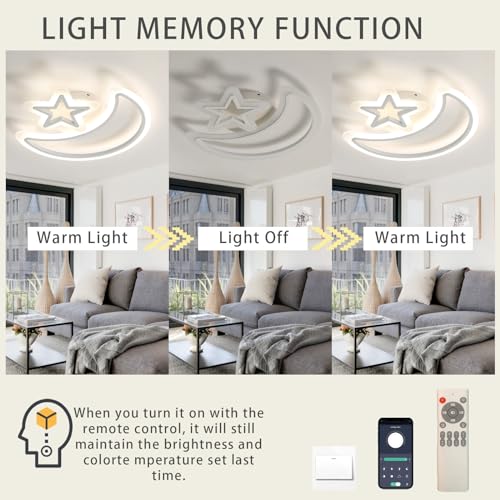 Plafonniers chambre à coucher grand salon LED variable 38W - 7