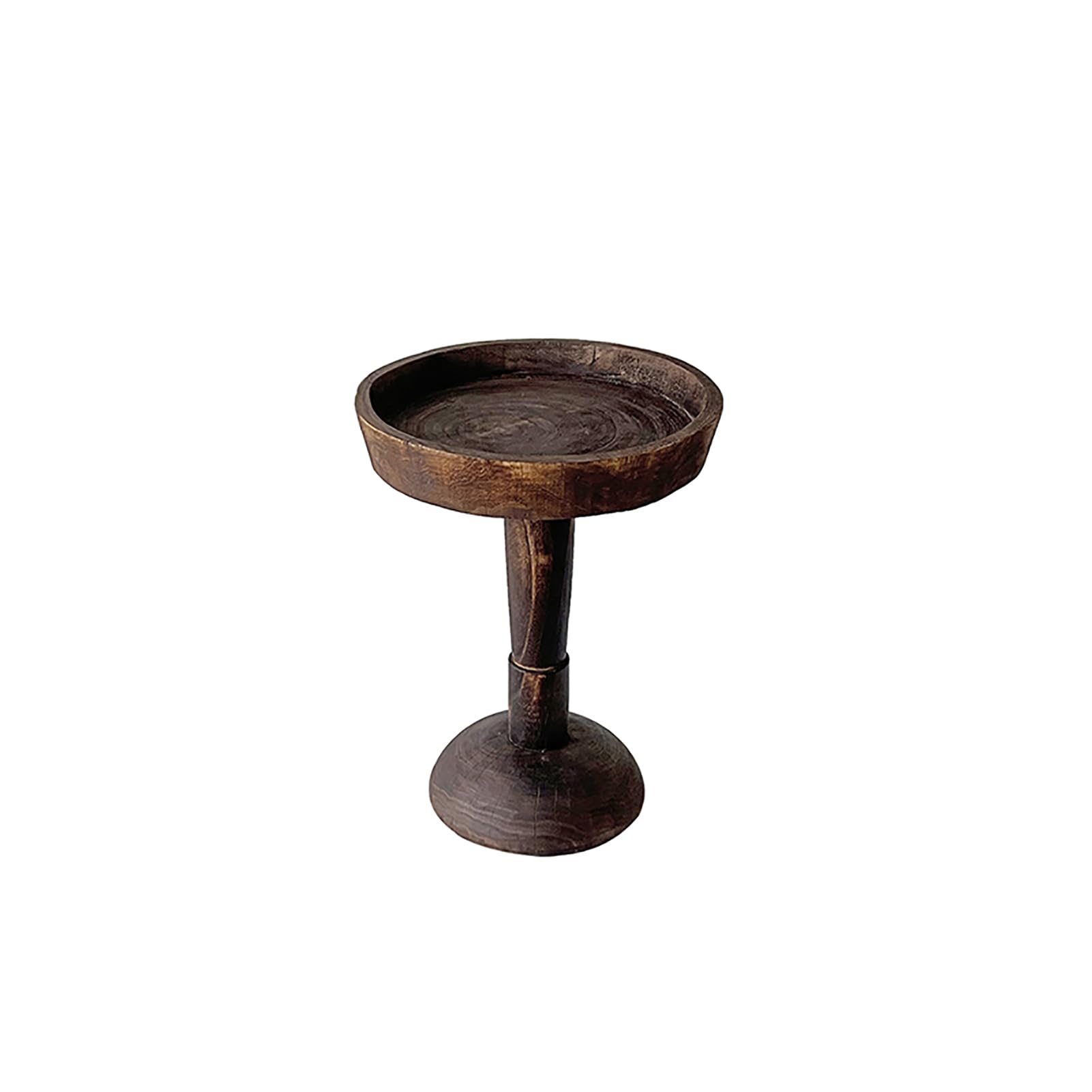 Plateau naturel en bois de paulownia pour cette table d'appoint