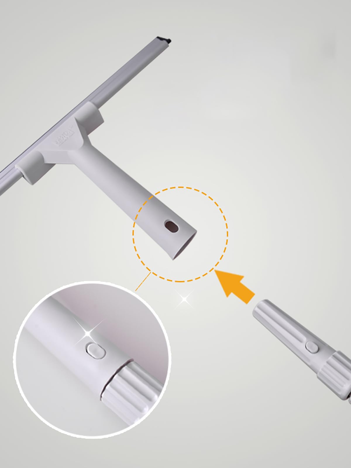 Duschabzieher Edelstahl Set, Duschwischer Doppelter Reinigungskraft Streifenfreies Abziehen für Badezimmer Glas Dusche Wasser Boden Fenster 1.2 m