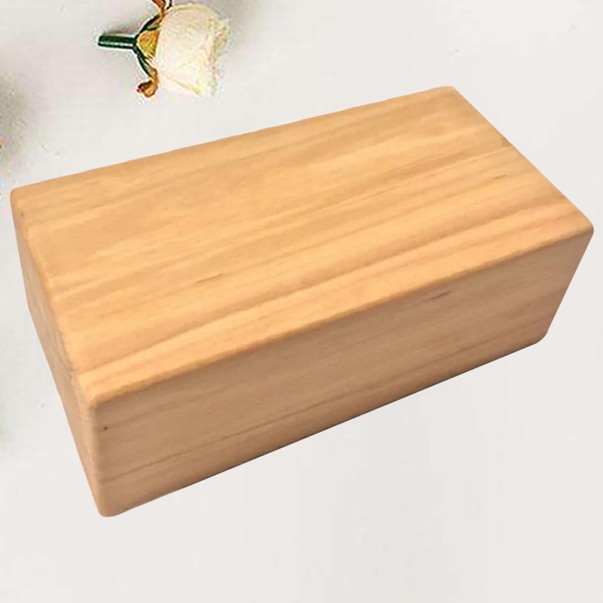 Bloque de Yoga de Madera de Haya Ladrillo Auxiliar de Yoga Alta Densidad Color Amarillo Fácil de Limpiar y Danza
