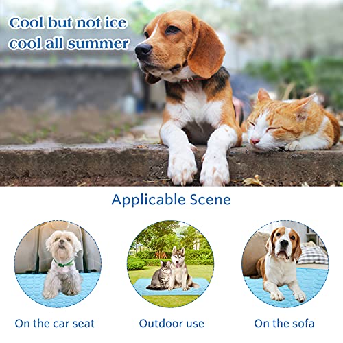AOSUYOU Summer Dog Cooling Mat & Sleeping Pad, Machine Washable, Portable Cooling Mat for Dogs Keep Cooling for Pets