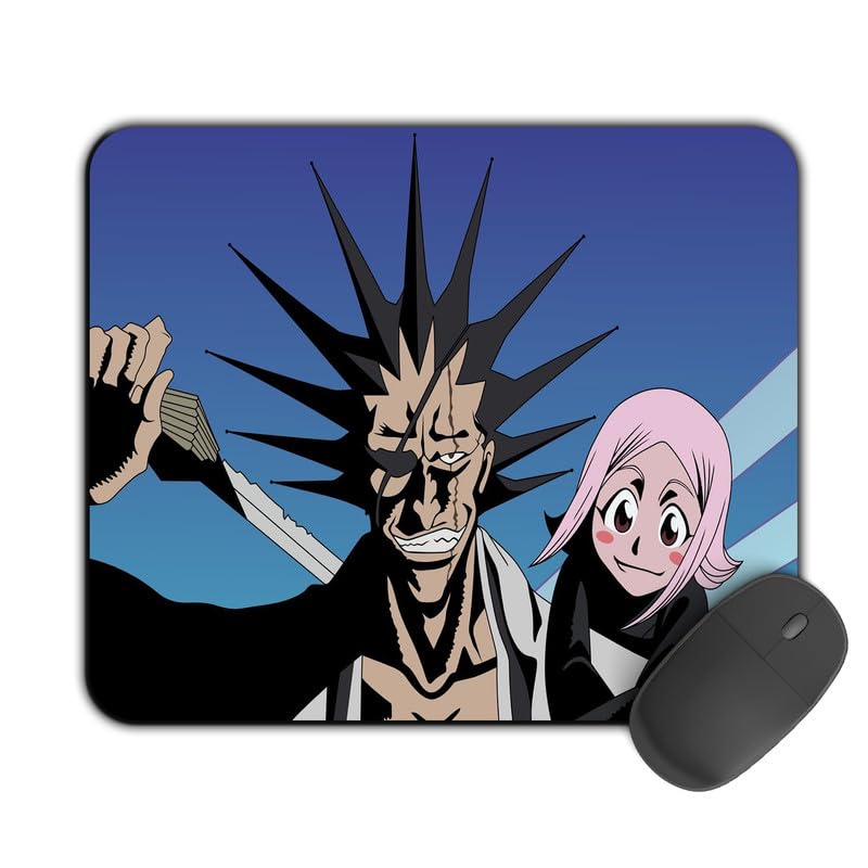 Image of Printed Designer Mouse Pad Scary Kenpachi (200MM X 240 X 3MM) Enhance Gaming and Work Performance Comfortable and Precise Non-Slip Water Proof Bleach Mouse Pad.