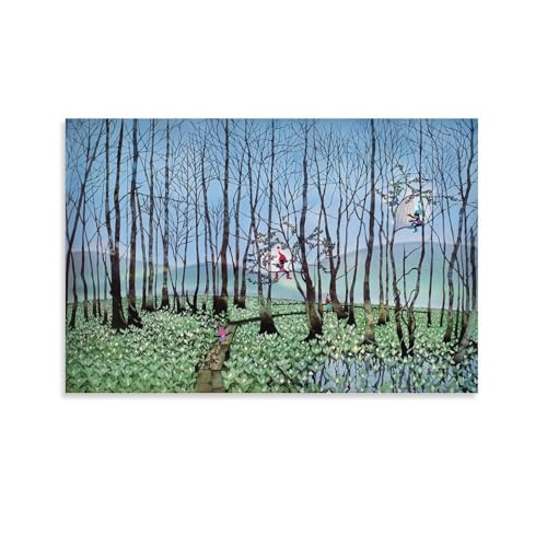 鐴 eG Ɖe̐E ũ~YoVEƂтƁv |X^[4 EH[A[g  G xbh[ rO ǂ̊G12x18inch(30x45cm)