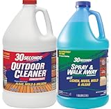 30 SECONDS Outdoor Cleaner Concentrate for Mold, Mildew, Algae and Lichen + Spray & Walk Away Concentrate - No Pressure Washing Required, for Siding, Decks, Vinyl, Roof, Fence, Patio