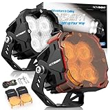 NOVSIGHT LED Pods Lights Spot Light - 3 Inch Offroad Light 80W Ultra Bright Waterproof LED Pods with Covers, Off Road Spot Lights Work Light for Truck Wrangler Jeep Pickup Ram SUV ATV Boat
