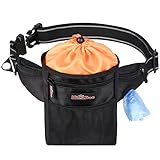 HICOBOS Dog Treat Training Pouch with Poop Bag Dispenser, 6-in-1 Well Organized Pup Rewards Waist Pack, Hands Free Carries Pet Toys, Kibble, Treats for Large Medium Small Puppy (M:31
