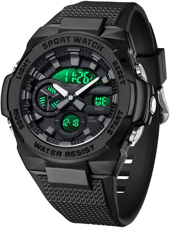 FANMIS Mens Military Multifunction Digital LED Watch Electronic Waterproof Alarm Quartz Sports Watch - Image 2