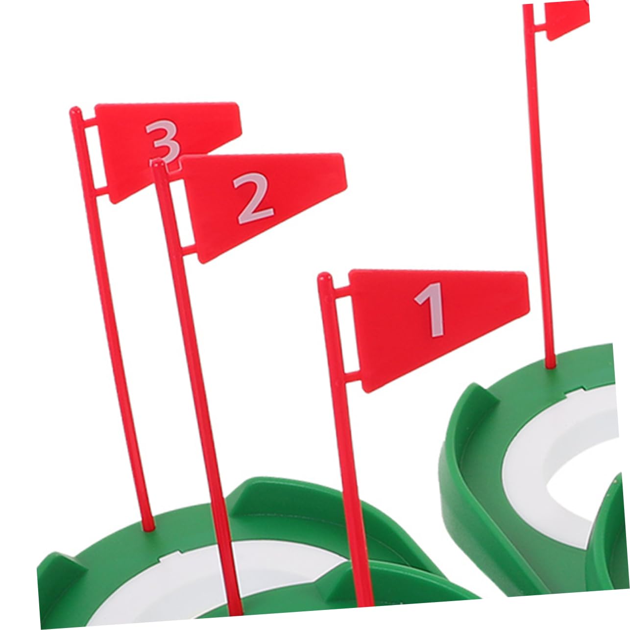 KOMBIUDA Copa y Bandera para Putting de Golf 9 Piezas Abs Verde