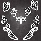 Plata Chalkboards Magnetic Chalkboard Stencils for Spring, 9 Reusable Spring Stencils for Chalk Boards Spring Crafts, Bee Stencil, Flower, Dragonfly, Butterfly Stencils for Painting Drawing Templates
