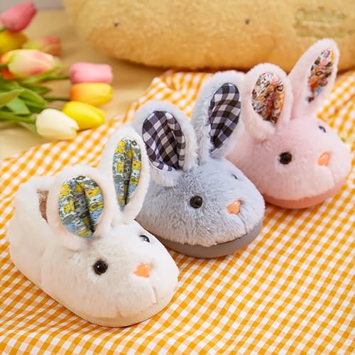 Toddler Kids Plush Bunny Bedroom Slippers Fall Winter Girls Boys Flat Bottom Soft Warm Comfortable House Slippers4